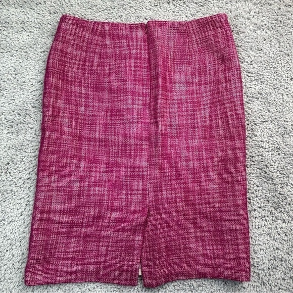 Talbots Skirt Womens 10 Wool Blend Pink Knee Length Vent Zip Up Closure Polished - Picture 5 of 6